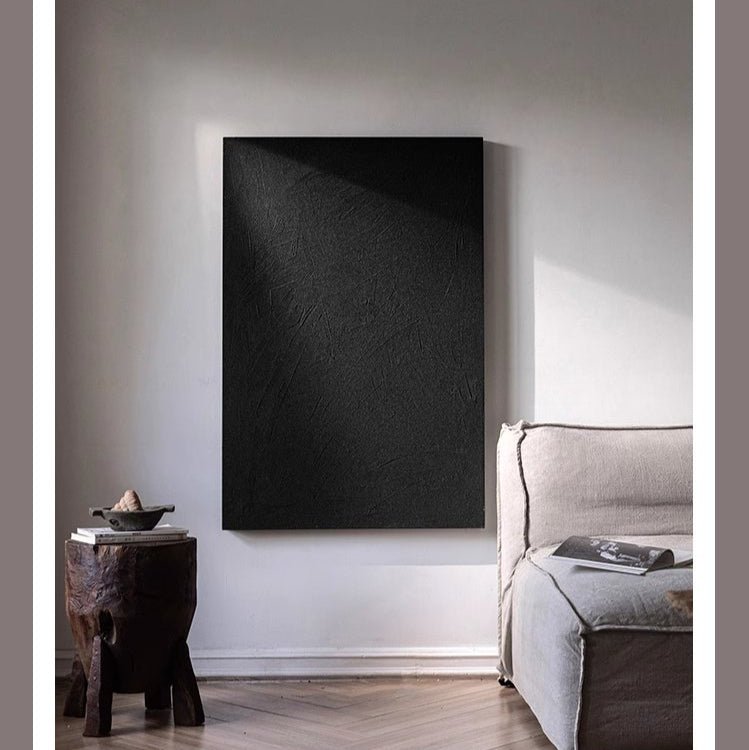 Art mural noir texturé