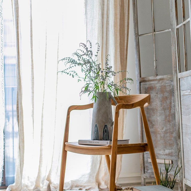 Vaso in terracotta dipinto a mano blu