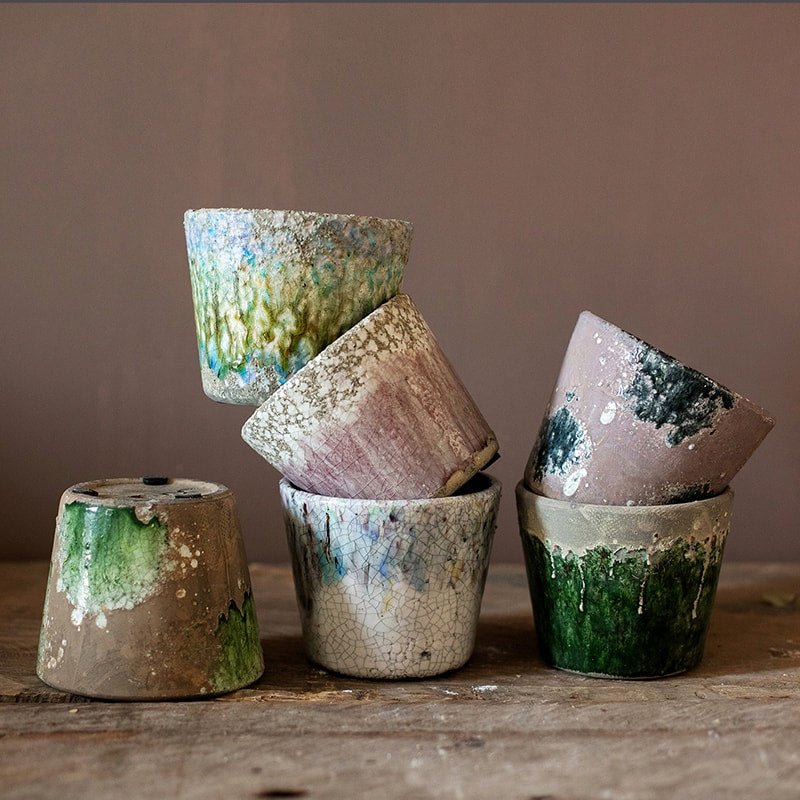 Vaso in terracotta colorato