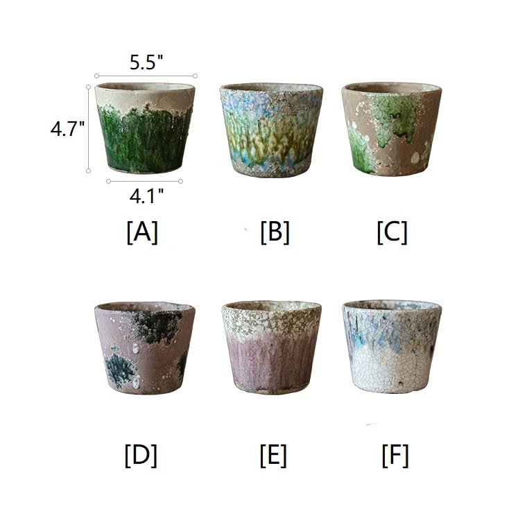 Vaso in terracotta colorato