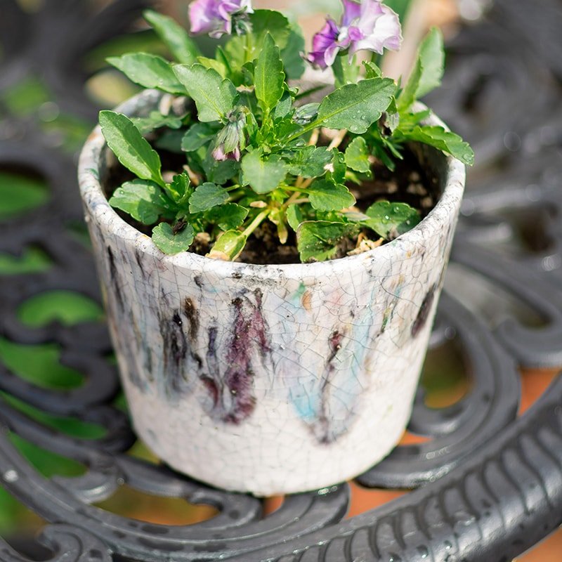 Vaso in terracotta colorato