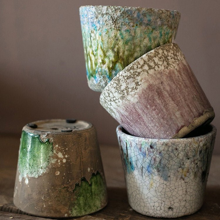 Vaso in terracotta colorato