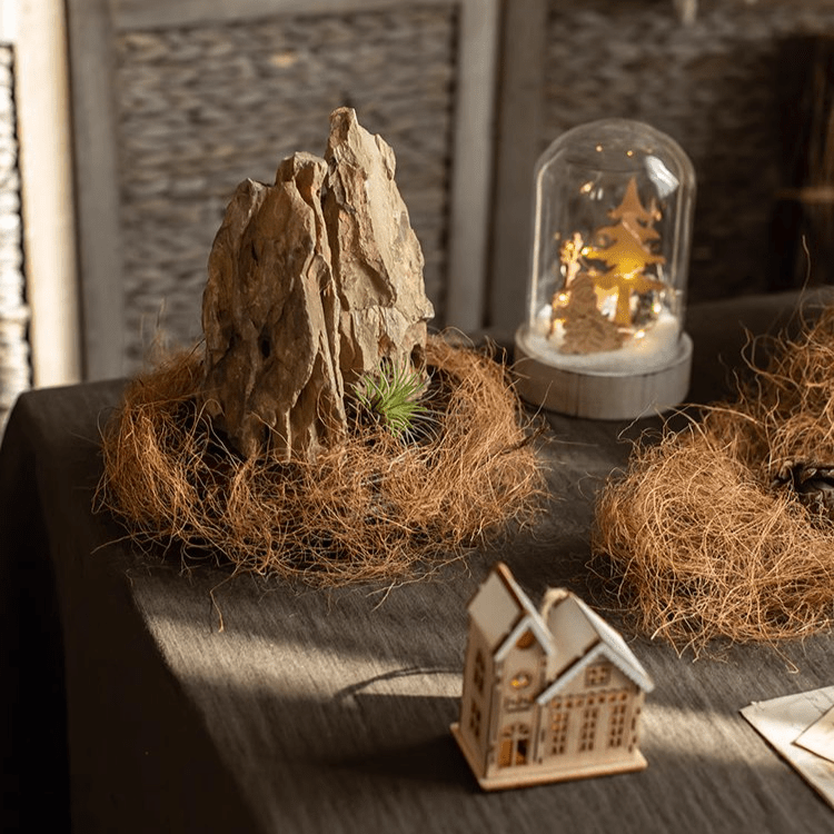 Lot de 3 matériaux de rembourrage et de décoration de surface en fibre de coco pour pots de plantes