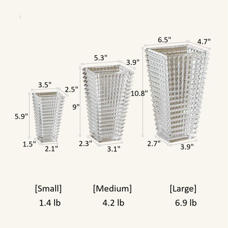 Vaso in vetro effetto cristallo