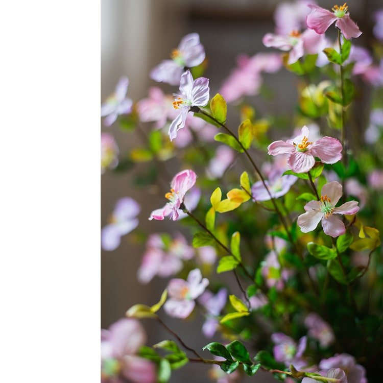 Gambo di fiore di Gaura artificiale in seta, rosa o viola, altezza 50 cm