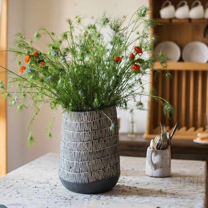 Vaso da fiori in gres porcellanato Geometric Line