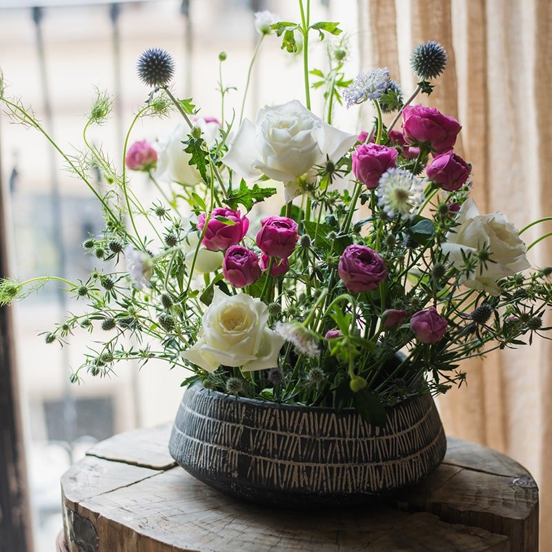 Vaso da fiori in gres porcellanato Geometric Line