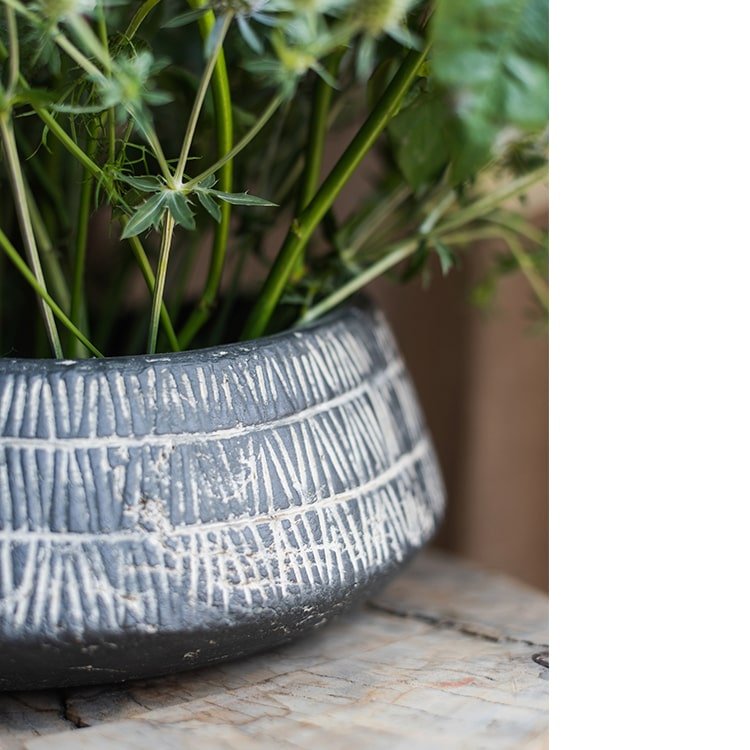 Vaso da fiori in gres porcellanato Geometric Line