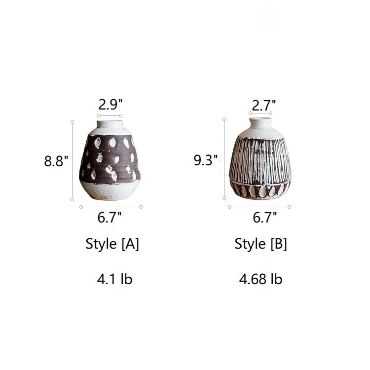 Vaso in ceramica artigianale marrone