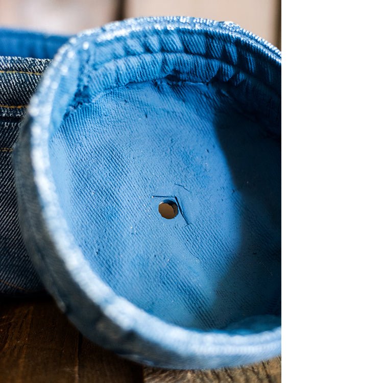 Pot de fleurs en ciment Pantalon en jean bleu