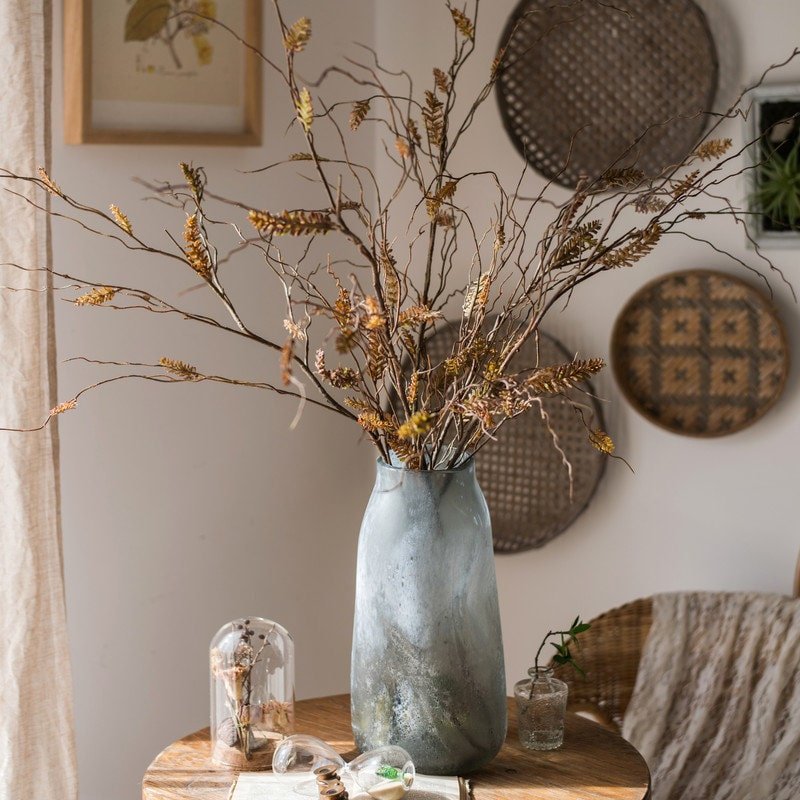 Tige de plante artificielle Ling Yu séchée, 119 cm de hauteur
