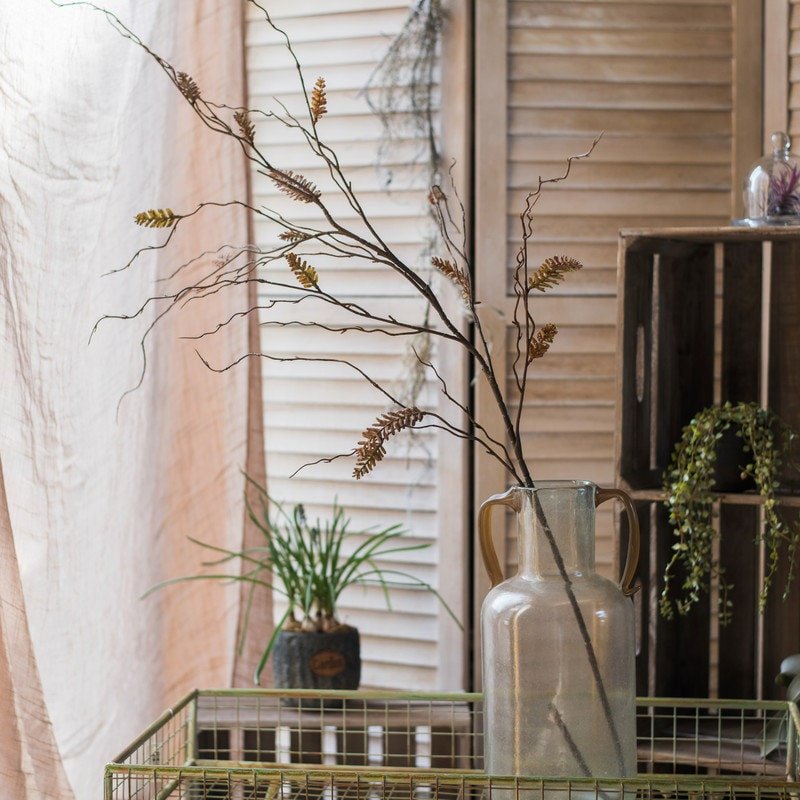 Tige de plante artificielle Ling Yu séchée, 119 cm de hauteur