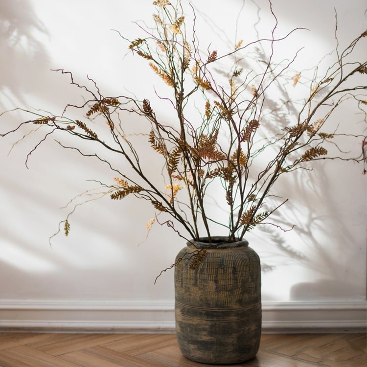 Tige de plante artificielle Ling Yu séchée, 119 cm de hauteur