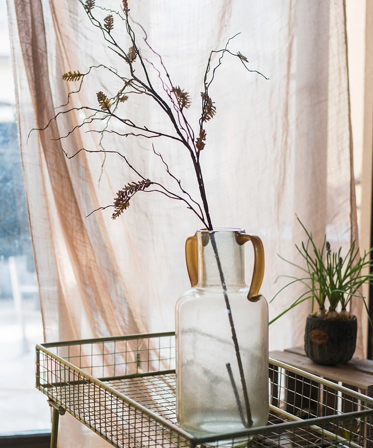 Tige de plante artificielle Ling Yu séchée, 119 cm de hauteur