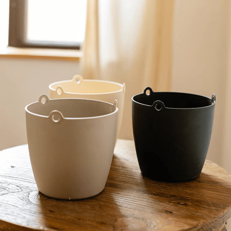 Vaso da appendere moderno in resina per piante artificiali