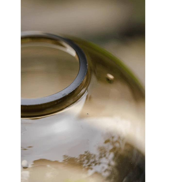 Vase en verre transparent moderne