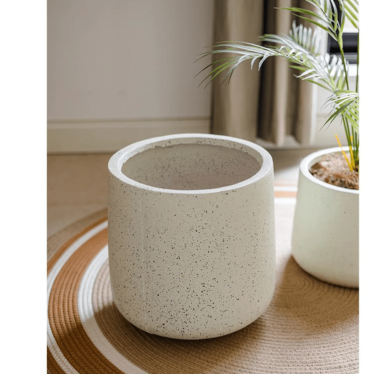 Jardinière ronde blanche moderne