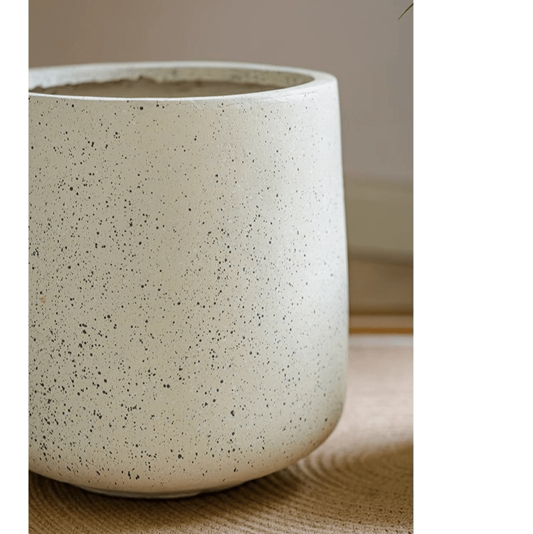 Jardinière ronde blanche moderne