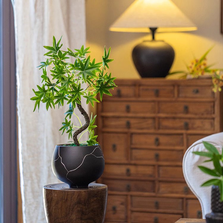 Mini plante verte artificielle en pot
