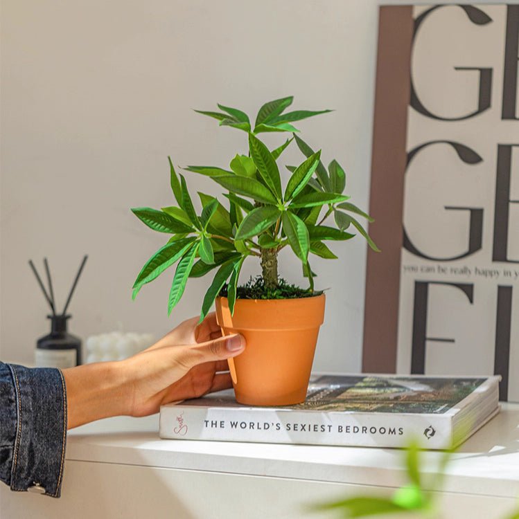 Mini plante verte artificielle en pot