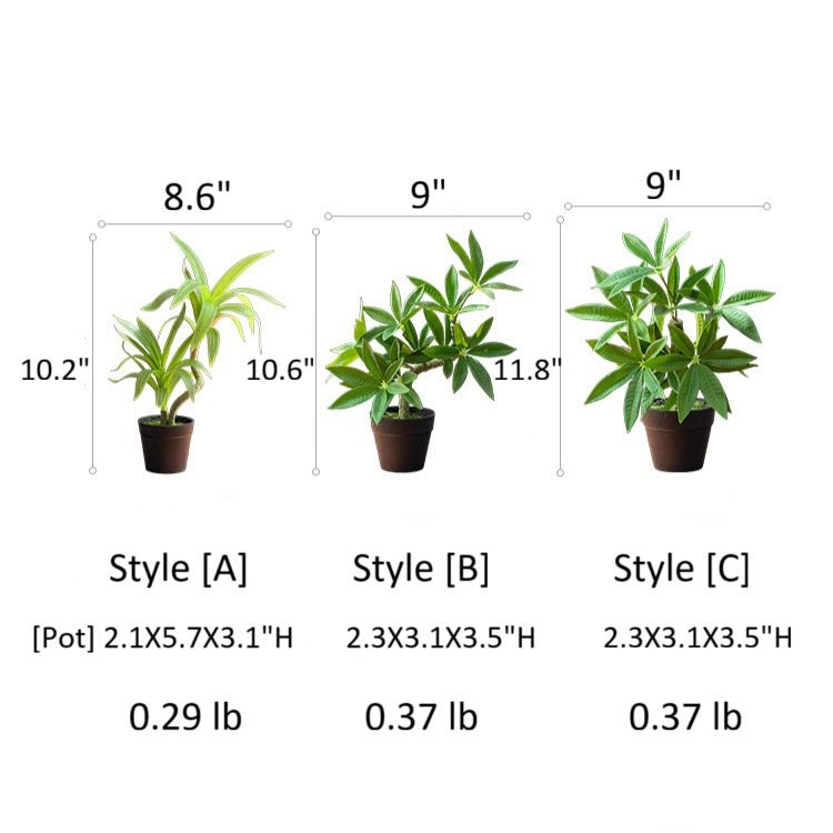 Mini plante verte artificielle en pot