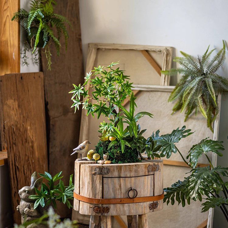 Mini plante verte artificielle en pot