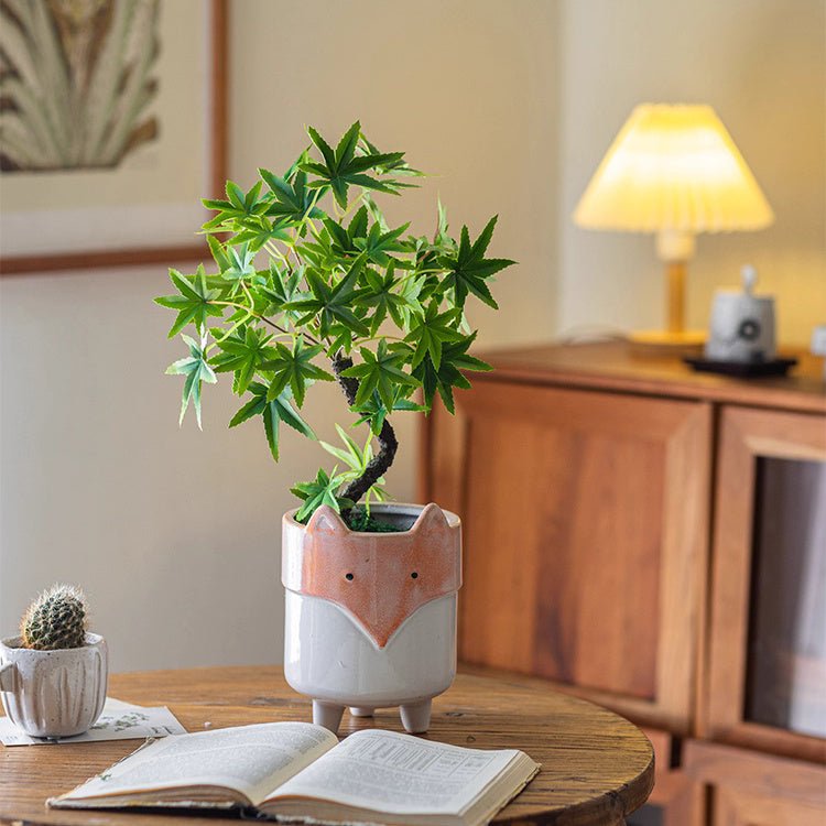 Mini plante verte artificielle en pot