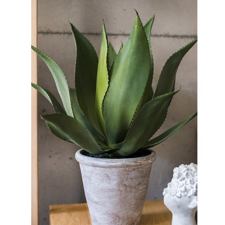 Plante agave artificielle en pot, grande taille, 58 cm