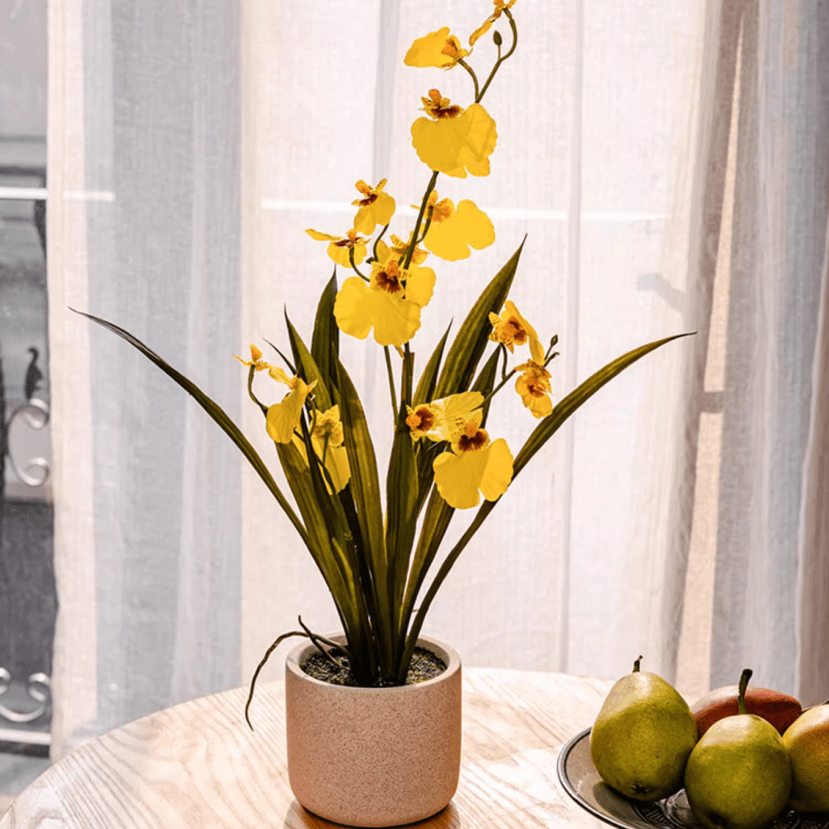 Orchidea danzante artificiale in vaso