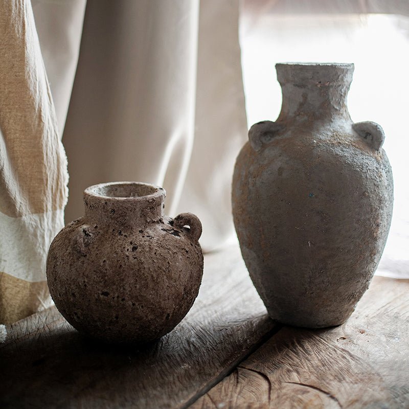 Vaso in gres ceramico stile Zen per fiori secchi