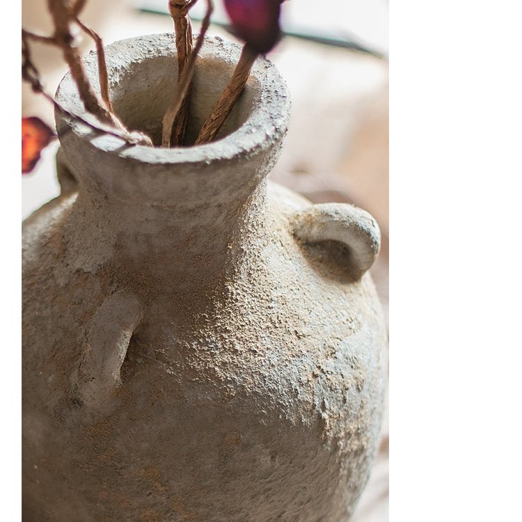 Vaso in gres ceramico stile Zen per fiori secchi