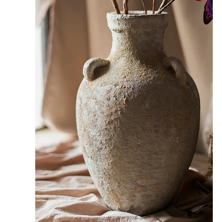 Vaso in gres ceramico stile Zen per fiori secchi