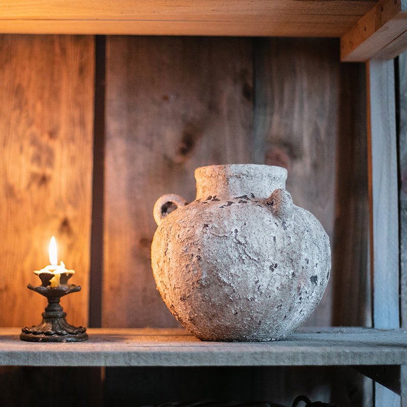 Vaso in gres ceramico stile Zen per fiori secchi