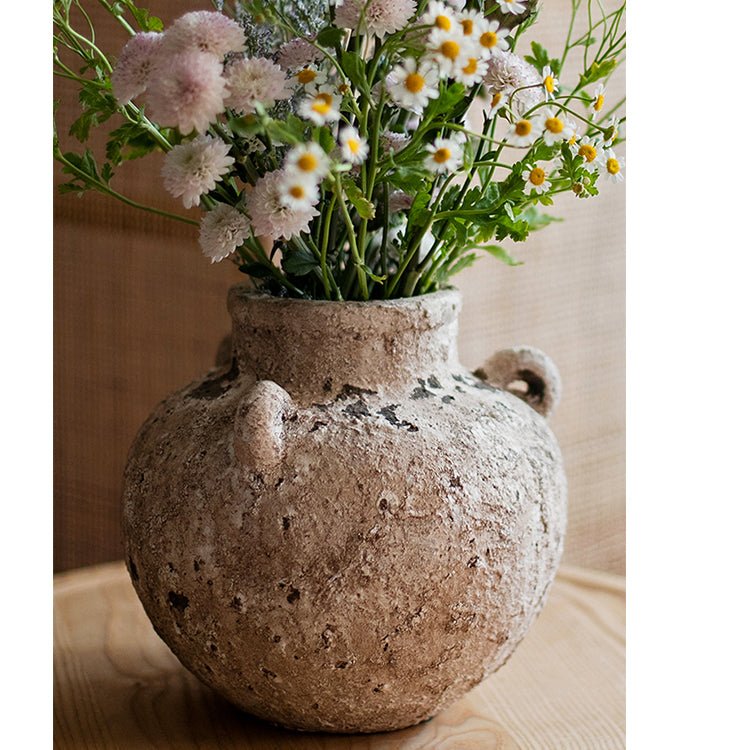 Vaso in gres ceramico stile Zen per fiori secchi