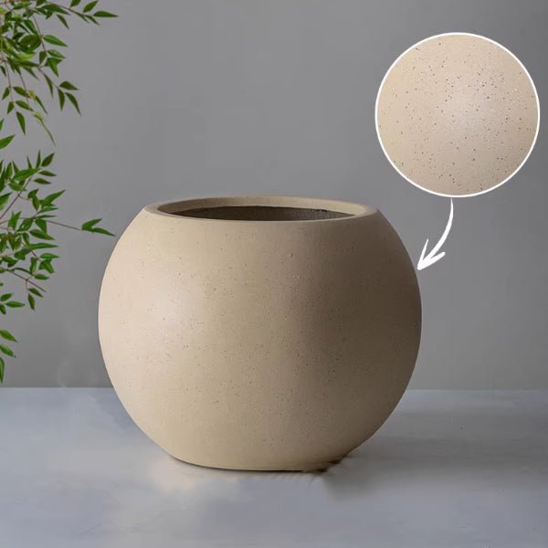 Fioriera rotonda in ossido di magnesio