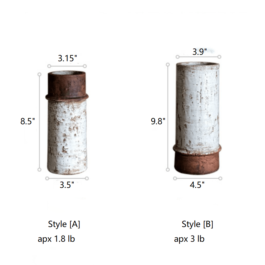 Vaso portapiante in ceramica stile restauro