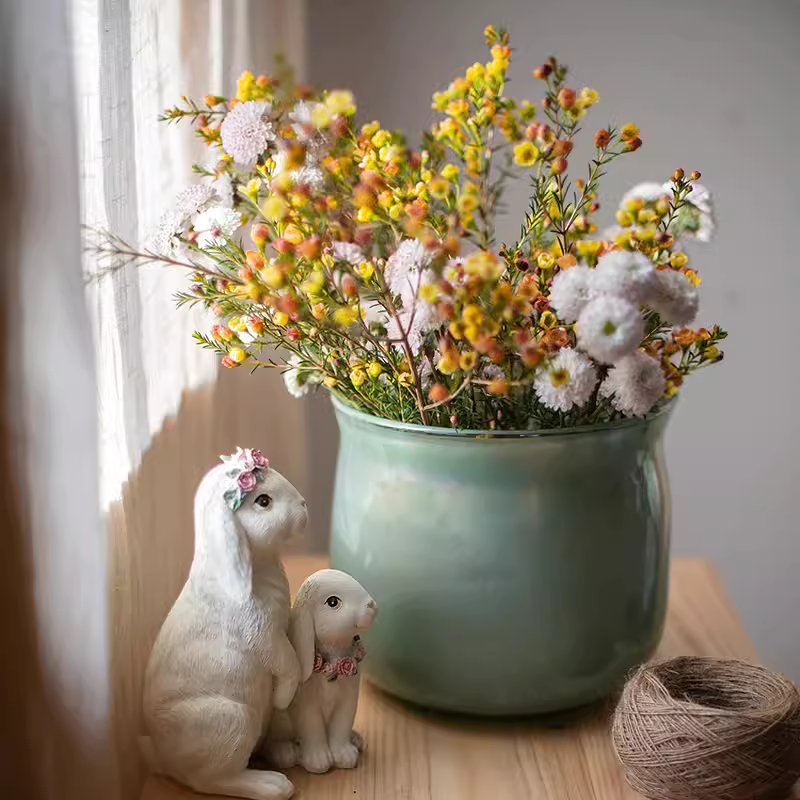 Vase bas en verre Ruhai