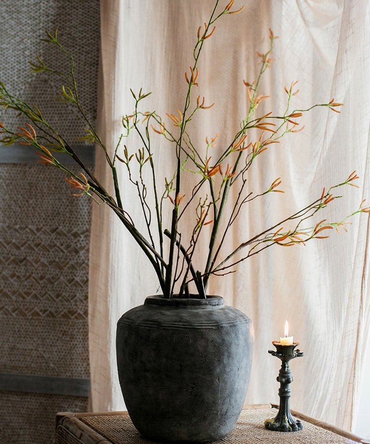Tige artificielle de carex style Zen japonais, hauteur 131,8 cm