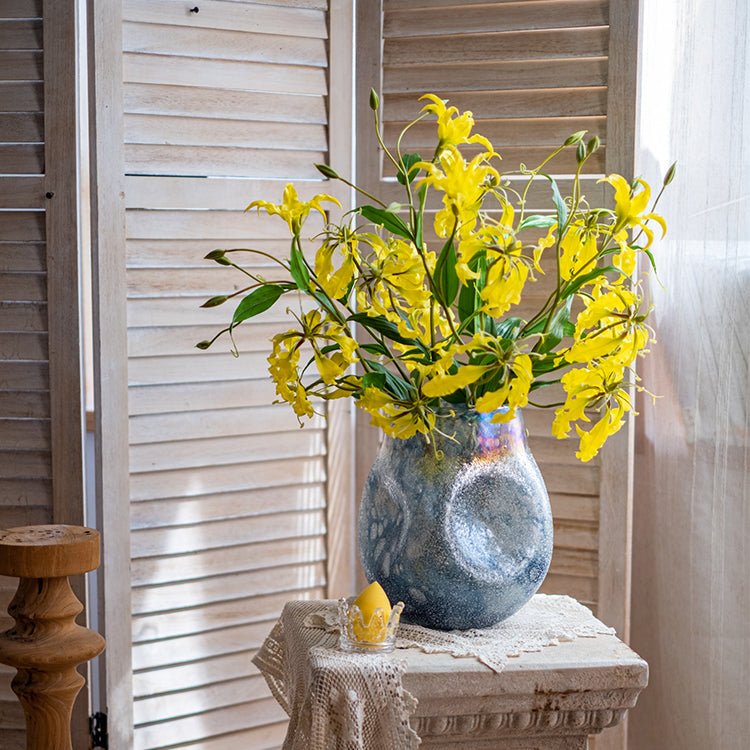 Stelo di fiore di giglio fiamma in seta sintetica, altezza 74 cm
