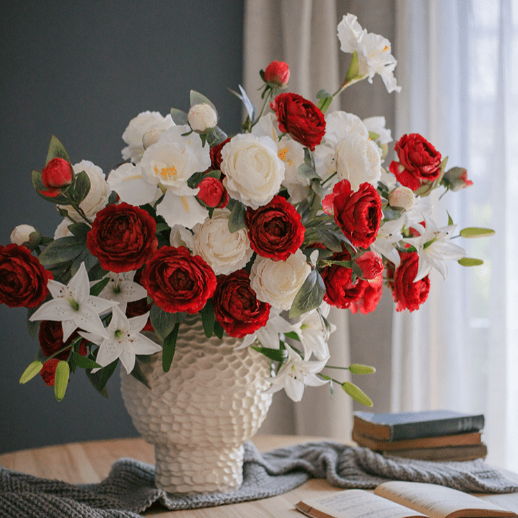 Tige de pivoine en soie artificielle, 68,5 cm de hauteur