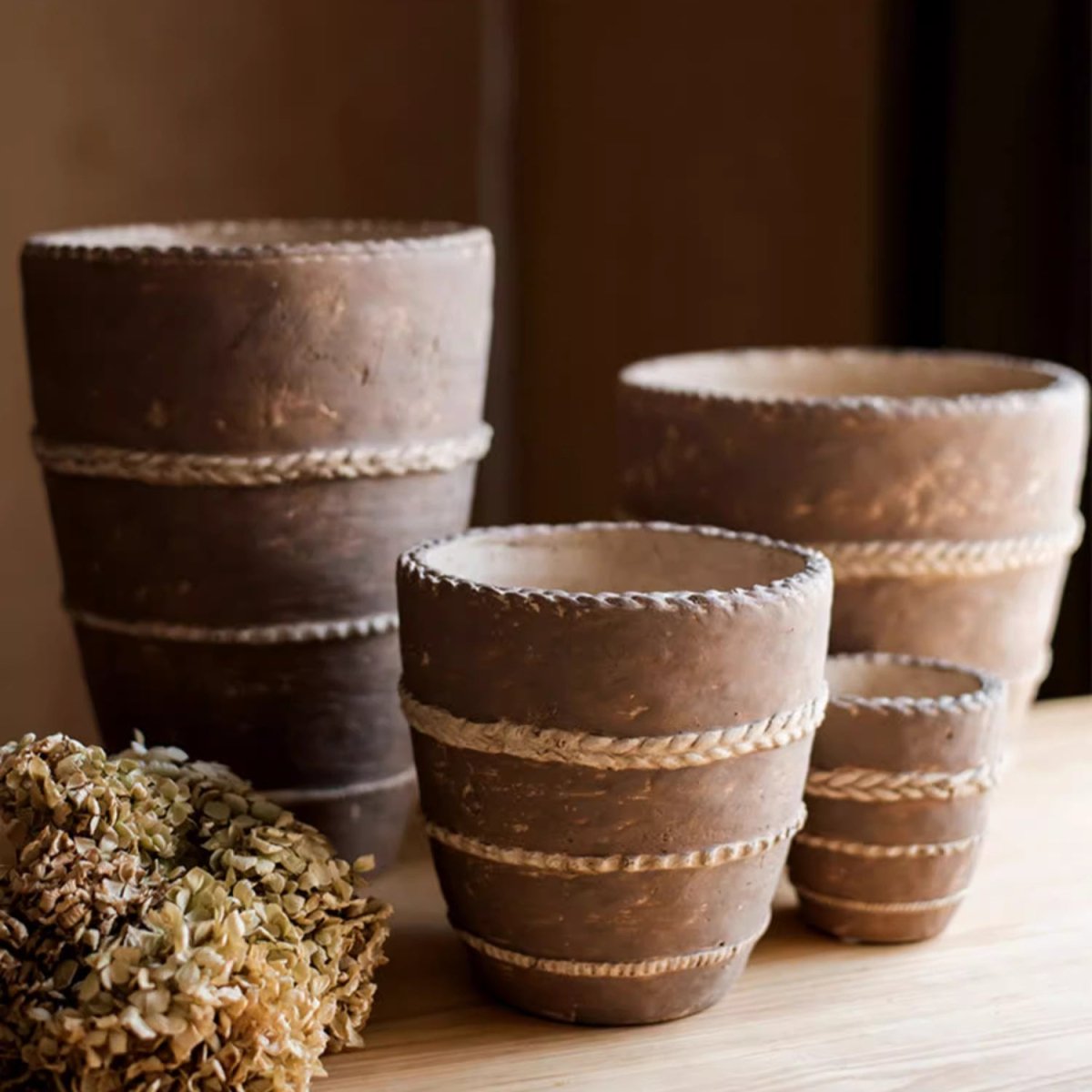 Vaso Tasha in terracotta rossa