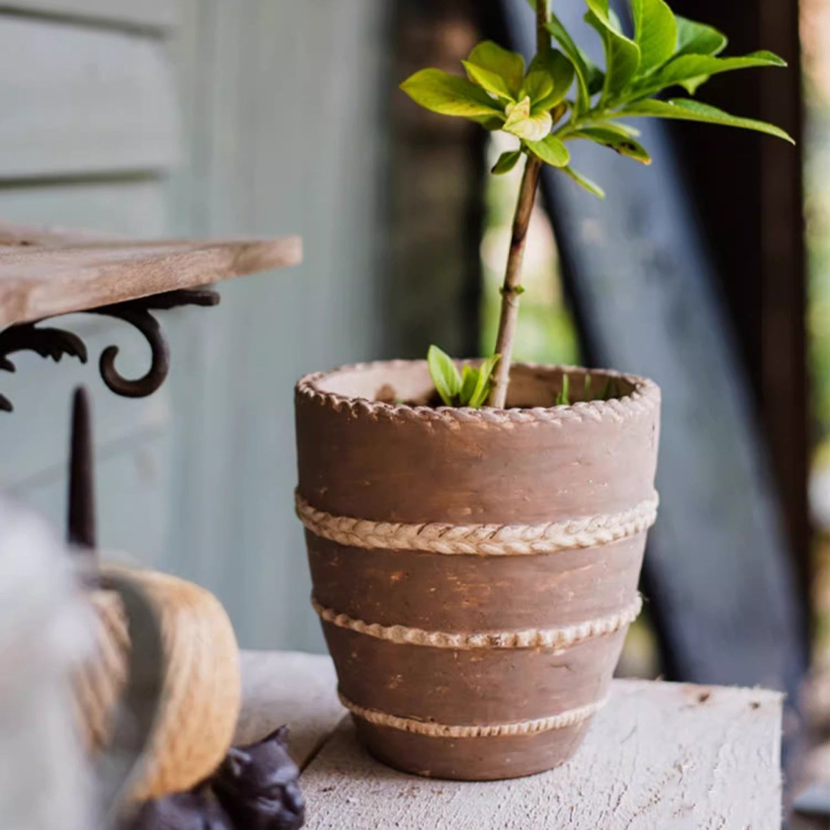 Vaso Tasha in terracotta rossa
