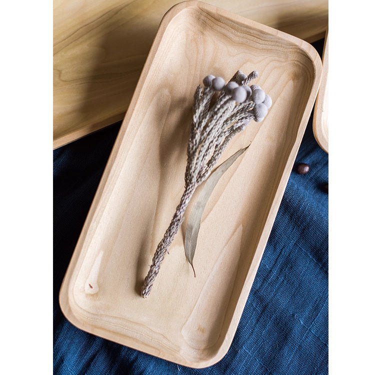 Piatto da snack in legno massello