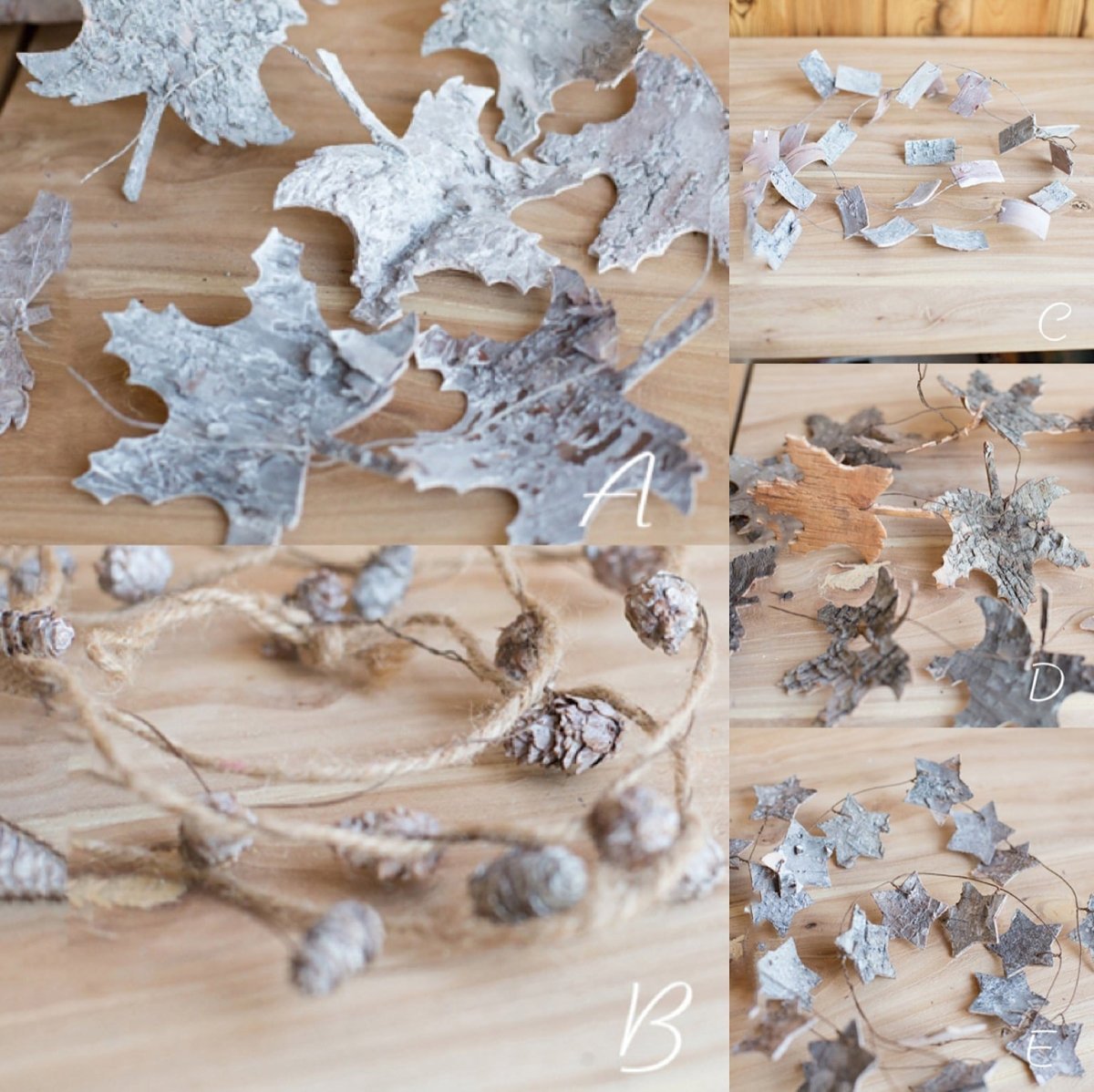 Guirlande décorative de Noël aux formes variées