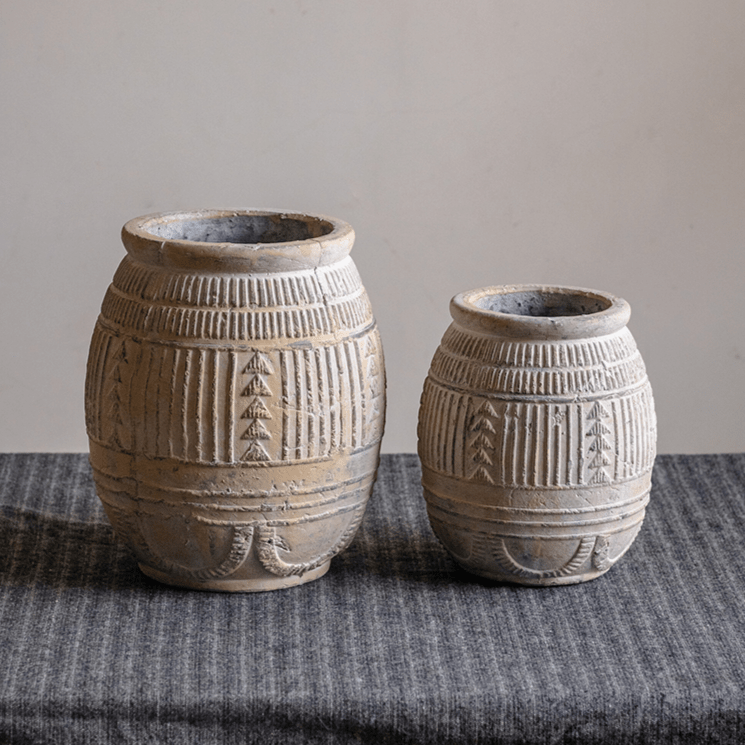 Jardinière en terre cuite Yukun en grès