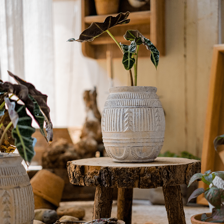 Jardinière en terre cuite Yukun en grès