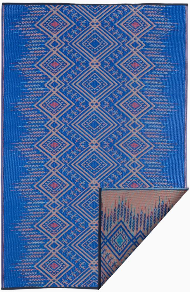 Jodhpur - Multi Blue Geometric Outdoor Rug for Patio