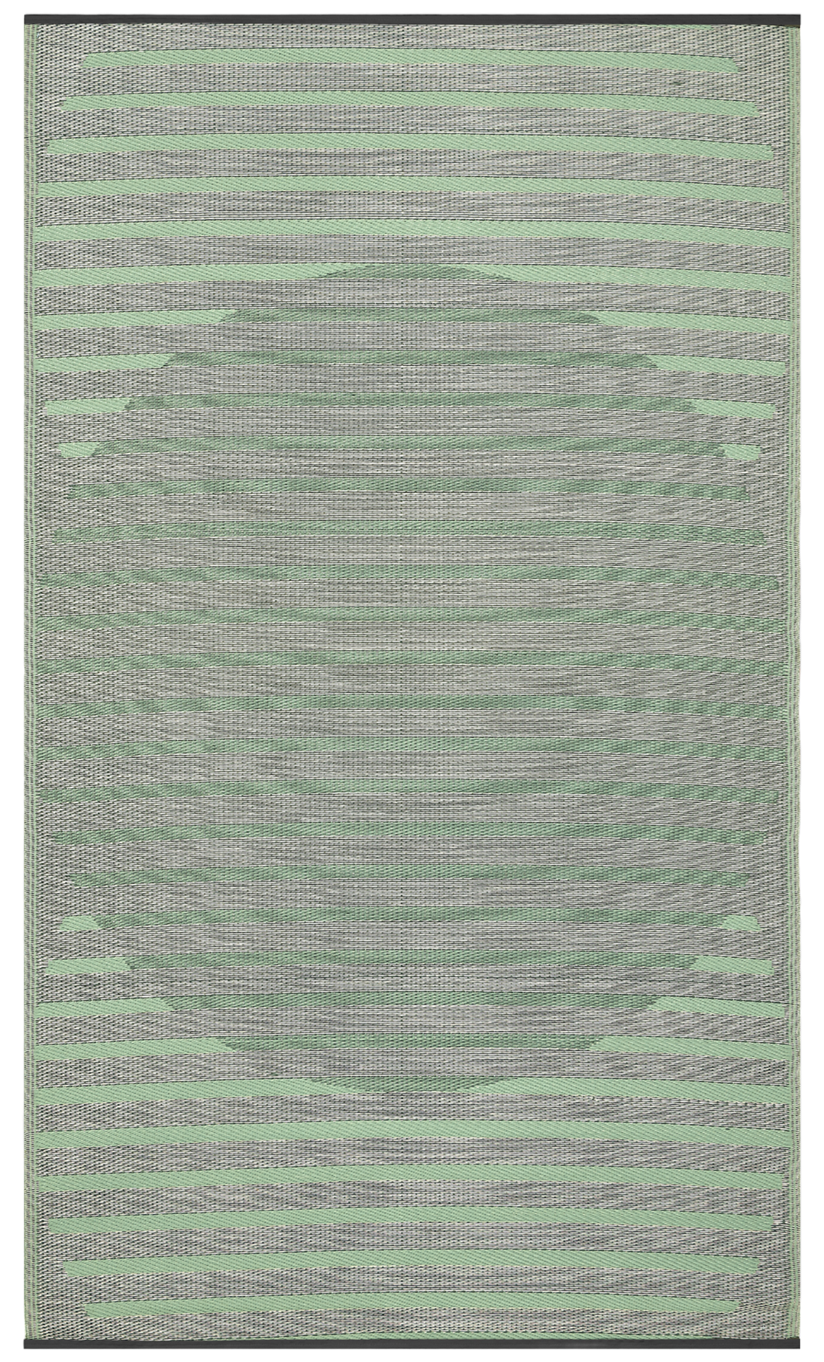 Kyoto - Green Striped Outdoor Rug for Patio