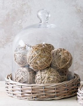 Willow Base Glass Cloche , Size Options