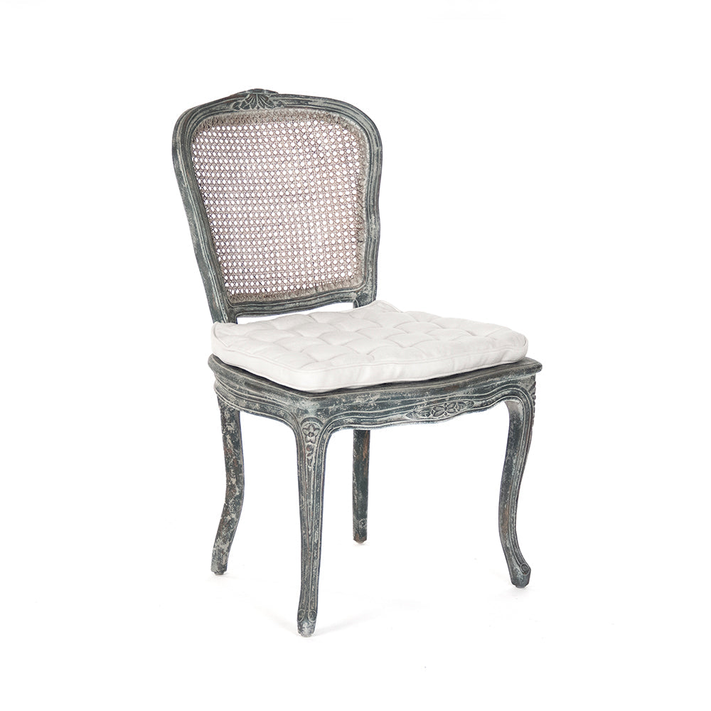 Annette Distressed Blue Side Chair